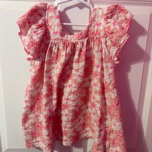 Zara Pink Floral Puff-Sleeve Blouse